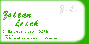 zoltan leich business card